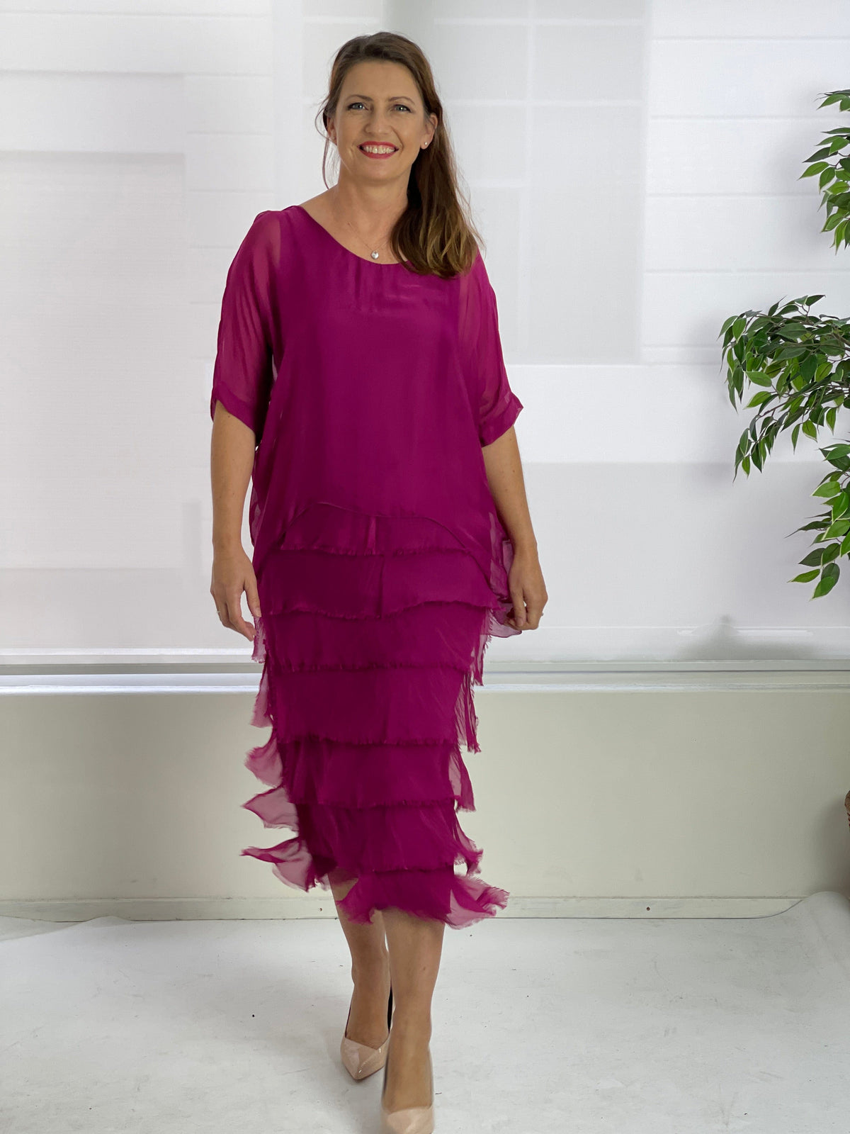 La Strada DRESSES Clyde Orchid Silk Dress