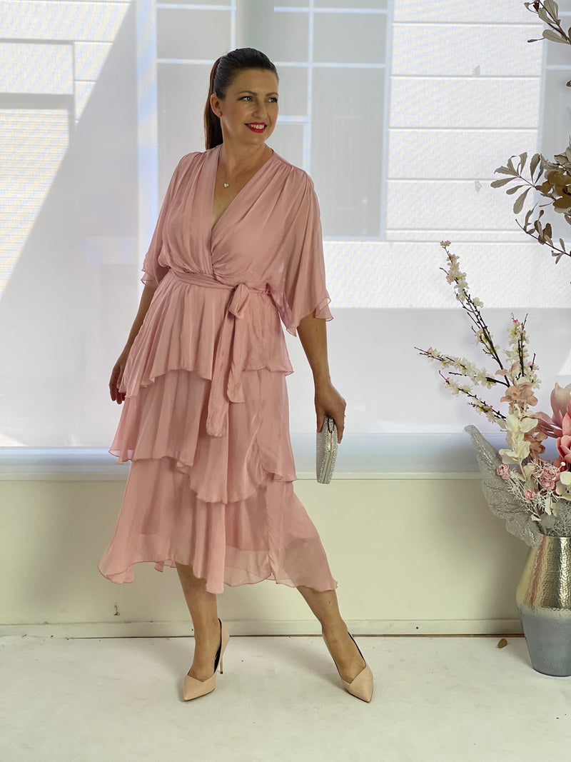 La Strada DRESSES Desaily Pink Silk Dress