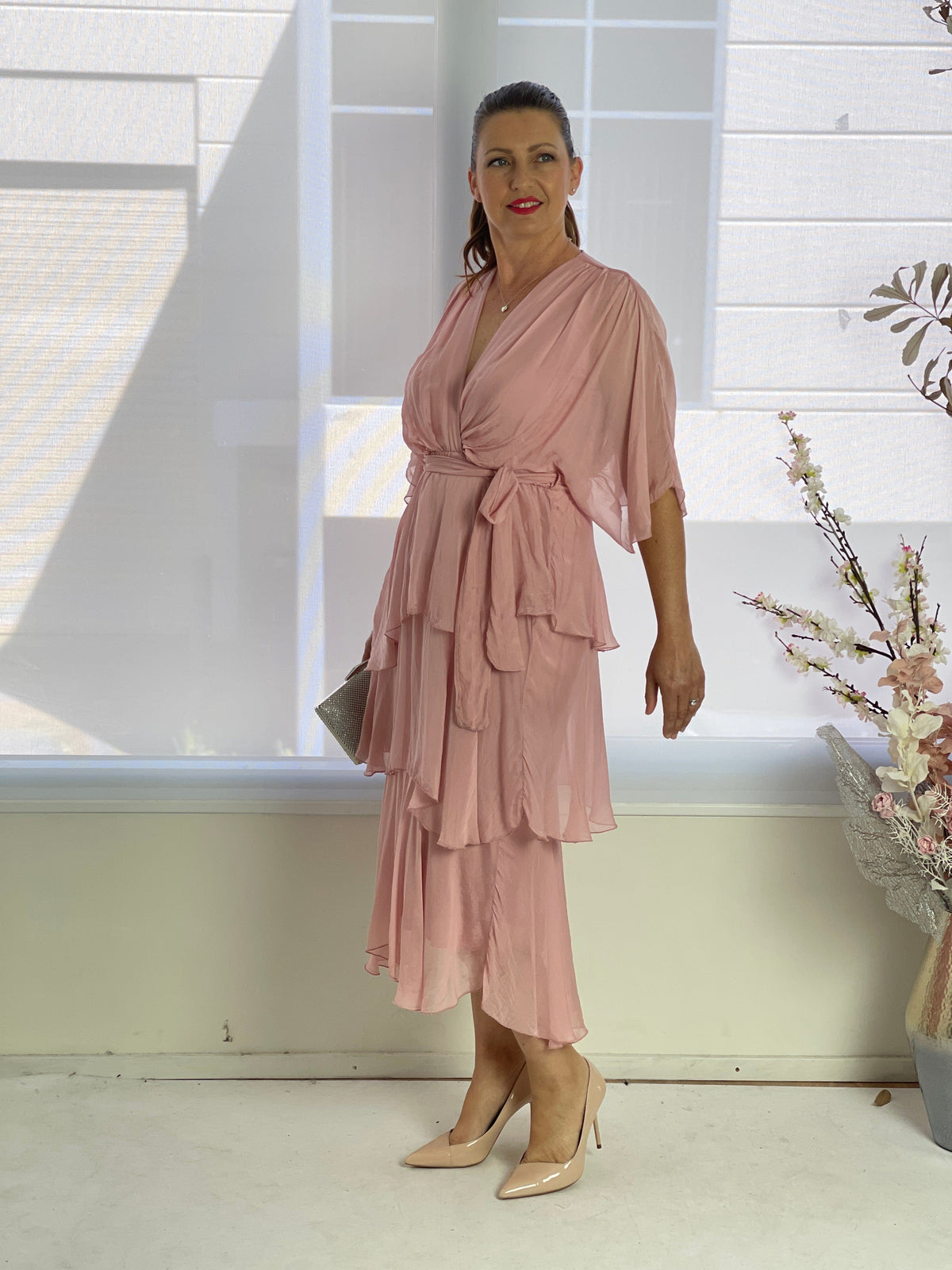 La Strada DRESSES Desaily Pink Silk Dress