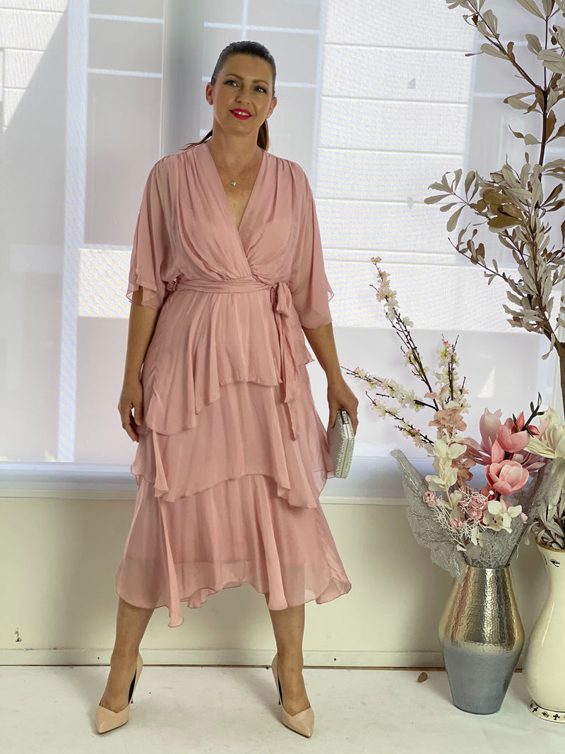 La Strada DRESSES Desaily Pink Silk Dress