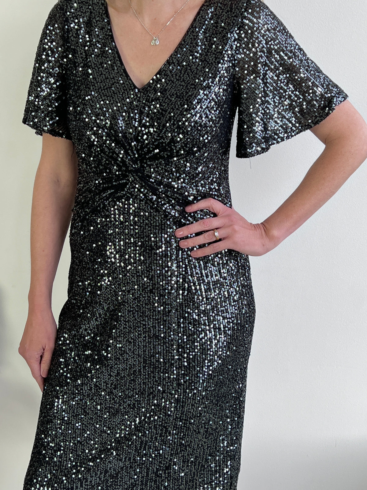 Apollo Black Sequin Evening Dress – Dressxox