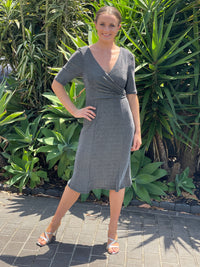 Miss Anne DRESSES 10 Cubana Charcoal Event Dress