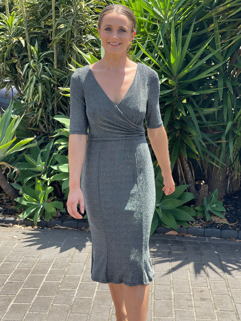 Miss Anne DRESSES Cubana Charcoal Event Dress