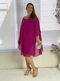 Miss Anne DRESSES Etan Fuchsia Evening Dress