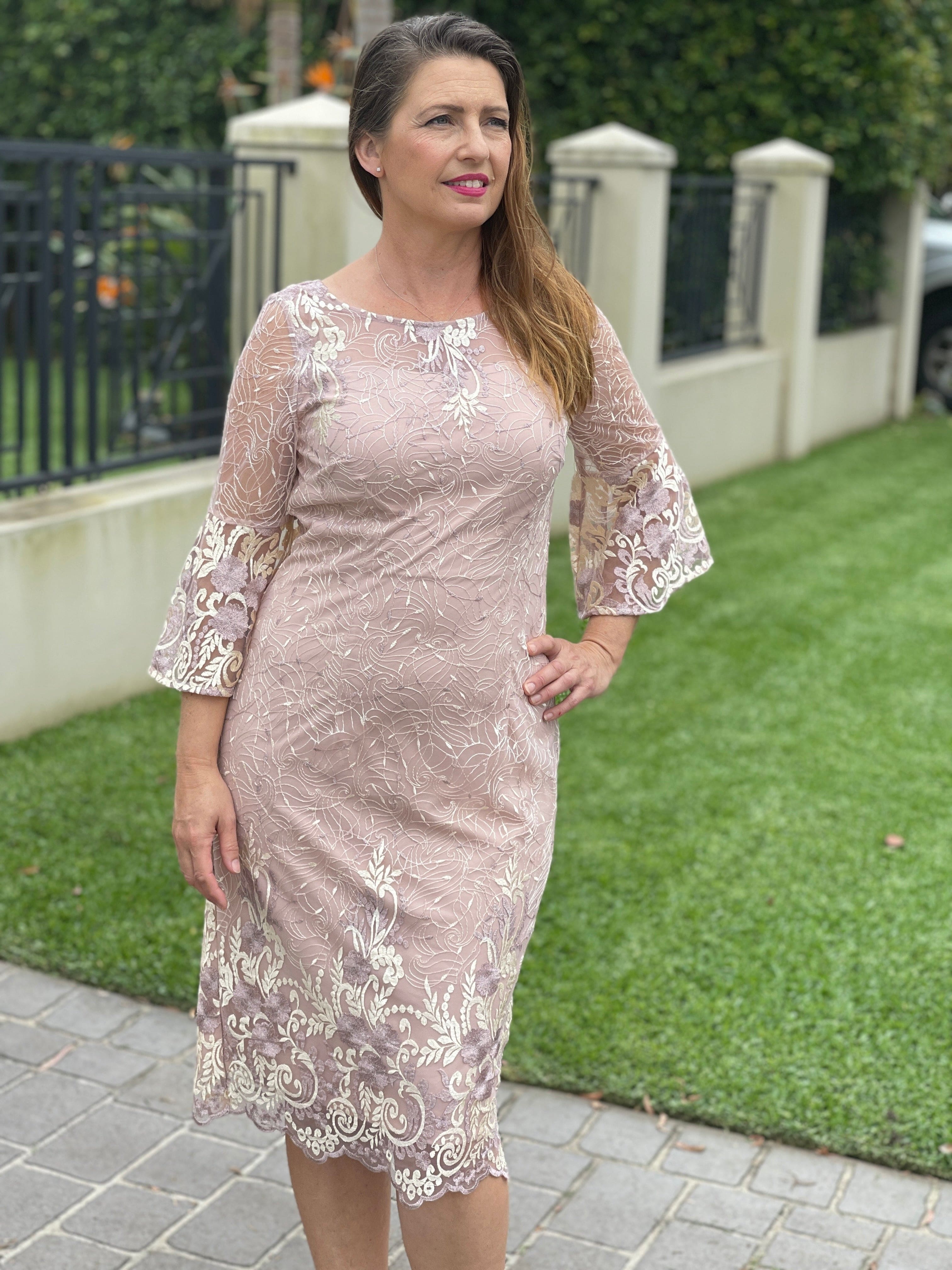 Ginna Blush Evening Dress Dressxox