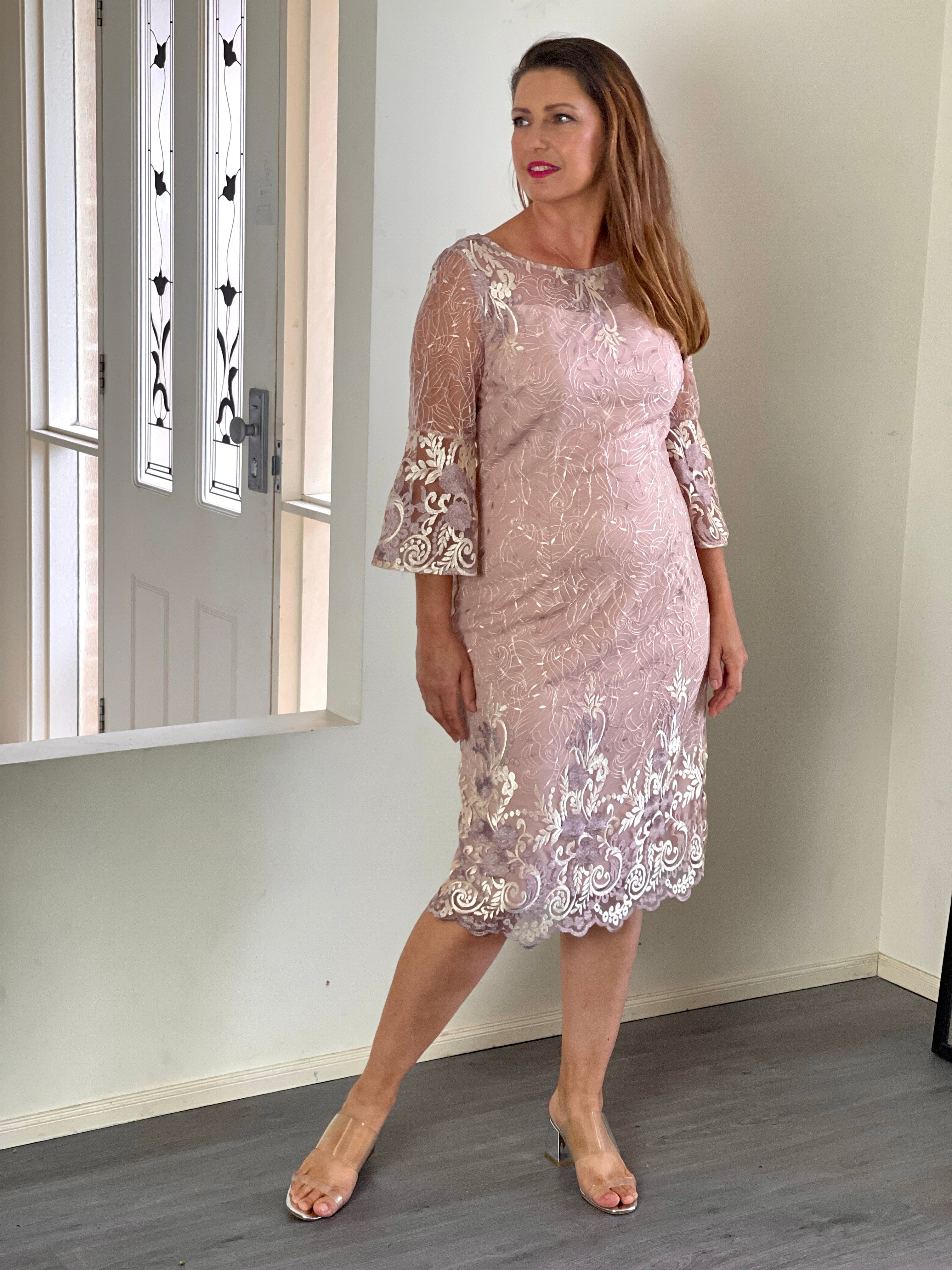 Blush evening dresses clearance uk