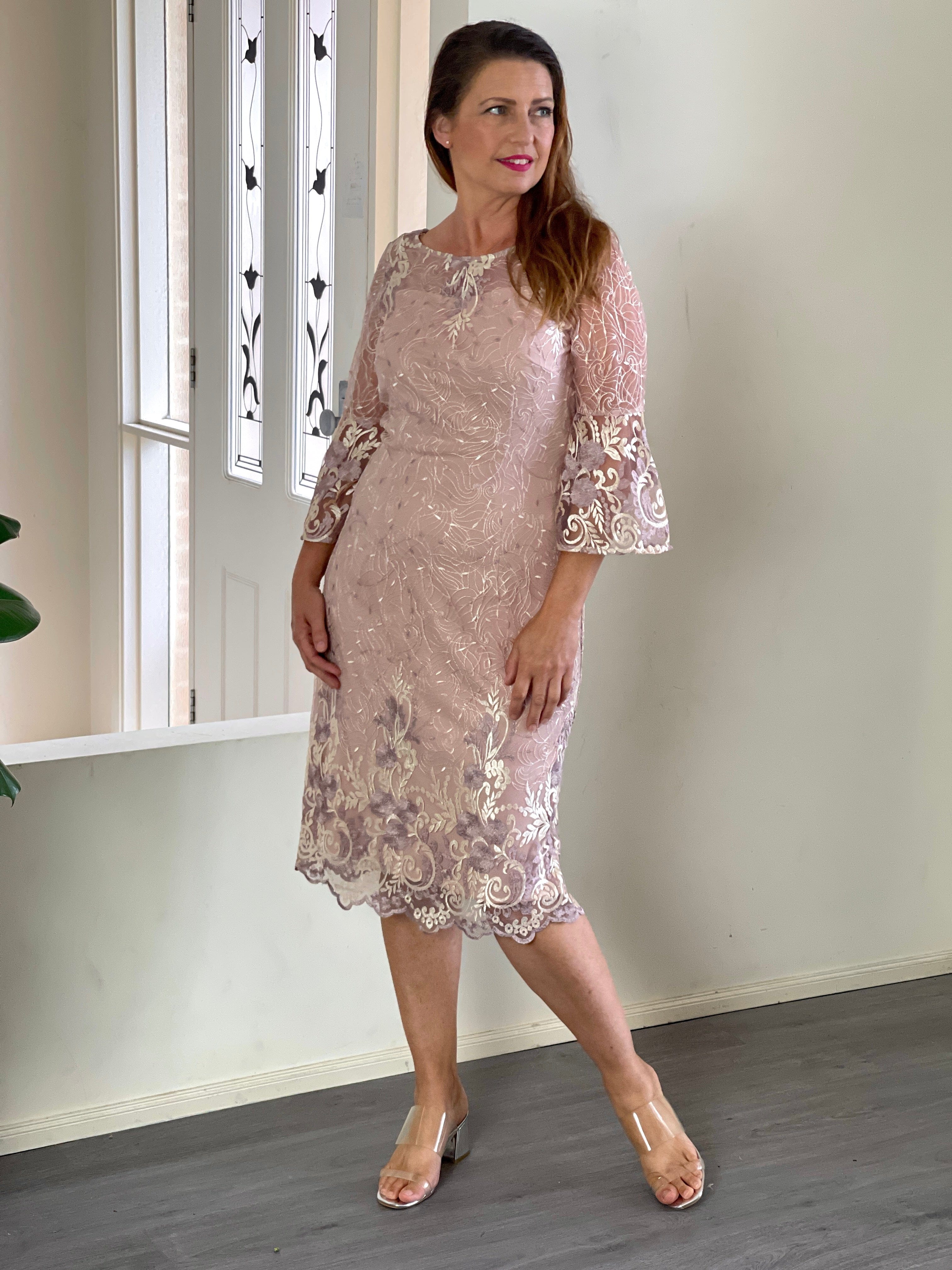 Miss Anne DRESSES 10 Ginna Blush Evening Dress