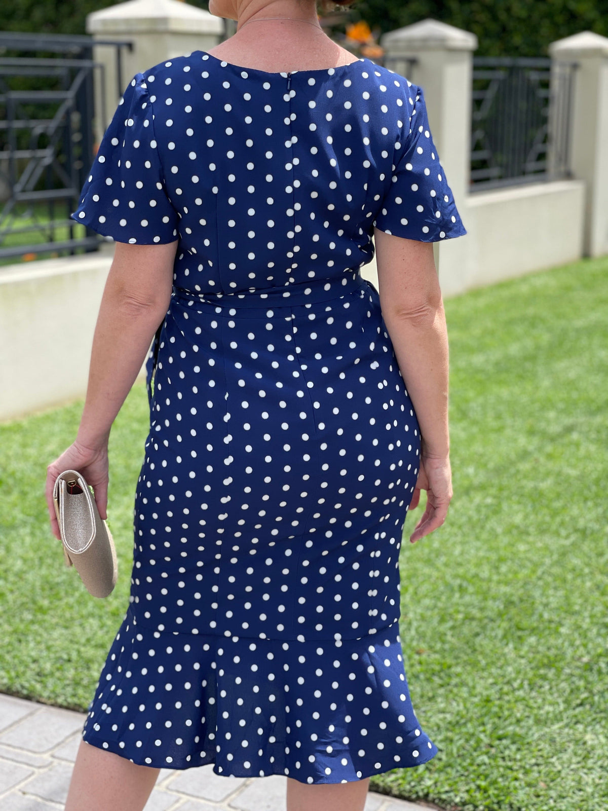 Miss Anne DRESSES Loulou Navy Spot Dress