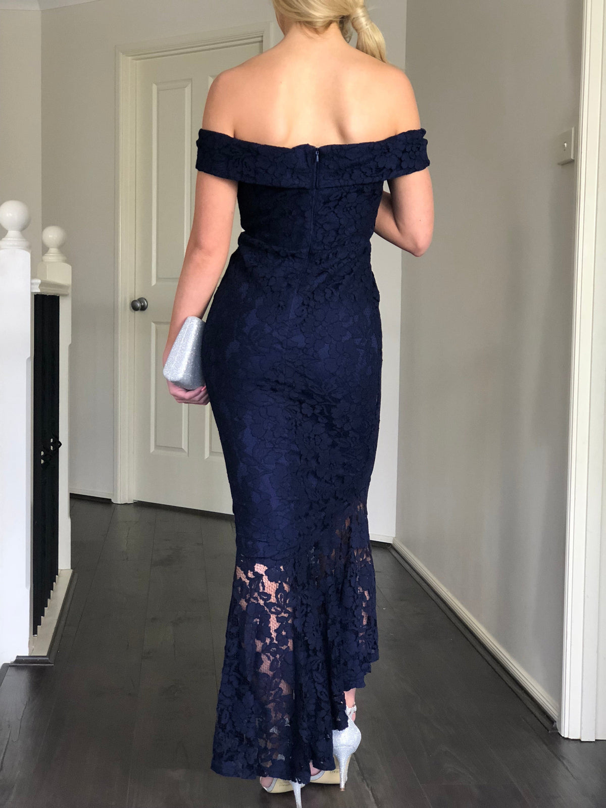 Miss Anne DRESSES Onan Navy Evening Gown