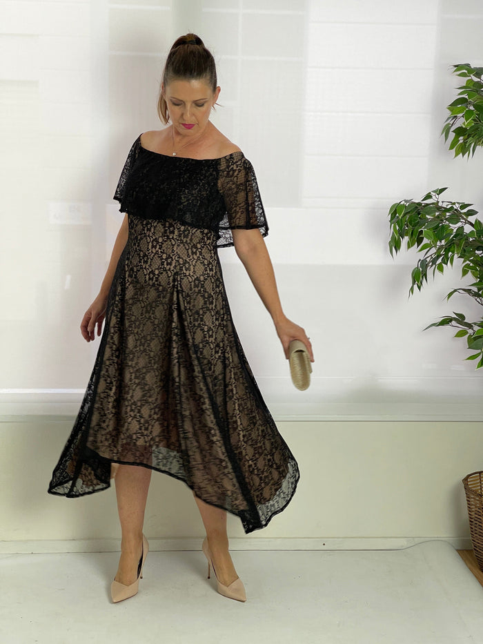 Miss Anne DRESSES Sinatra Black Lace Dress