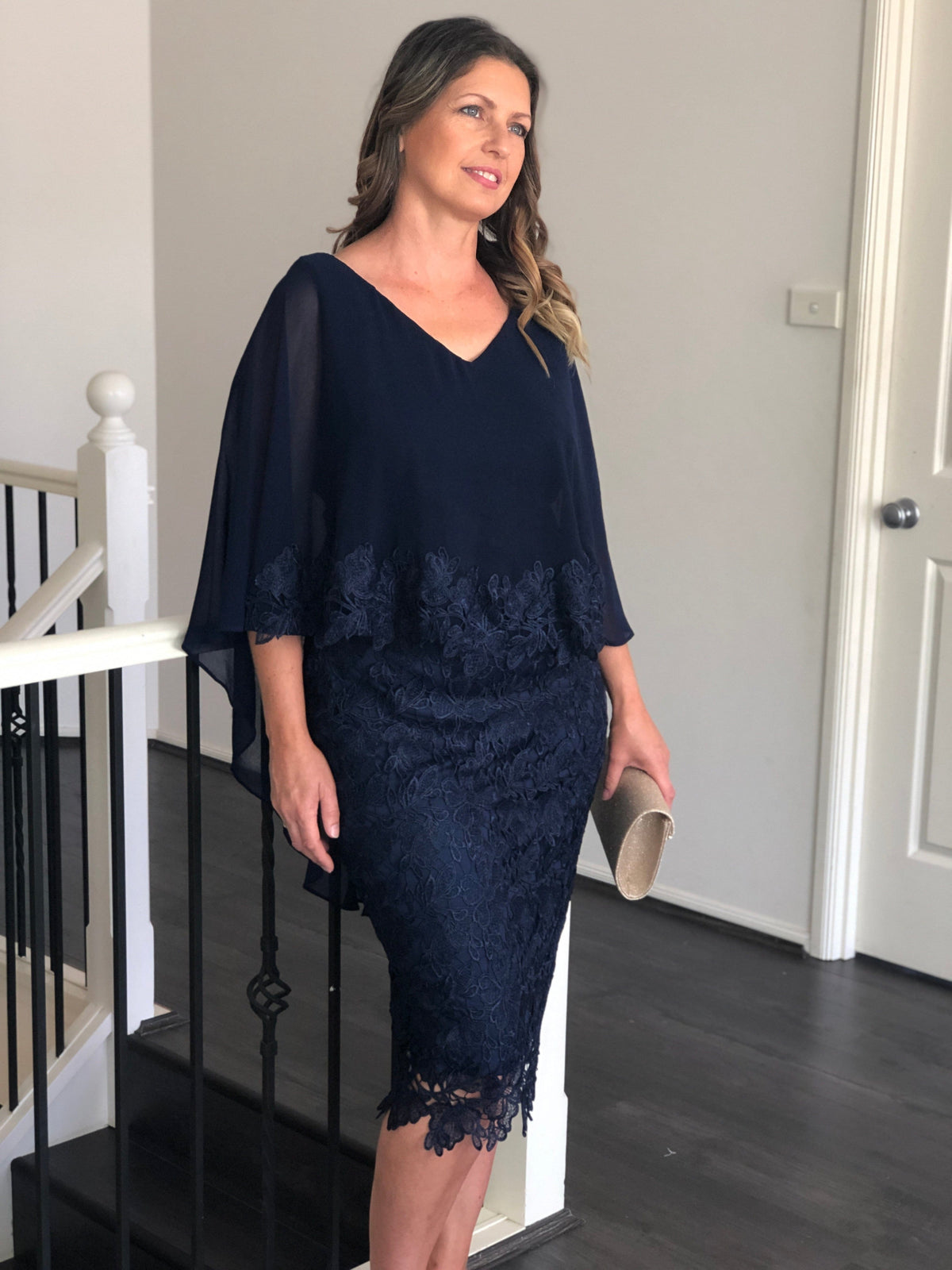 Miss Anne DRESSES Tiama Navy Lace Dress