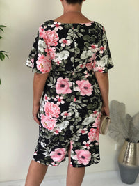 Miss Anne DRESSES Tilly Black Rose Dress
