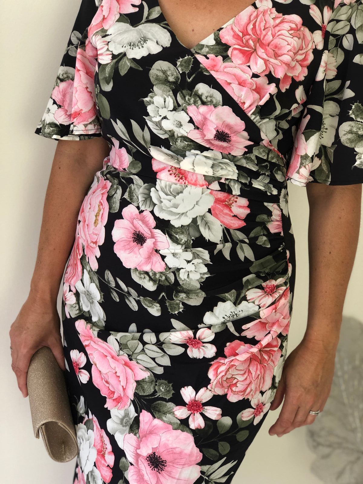 Miss Anne DRESSES Tilly Black Rose Dress