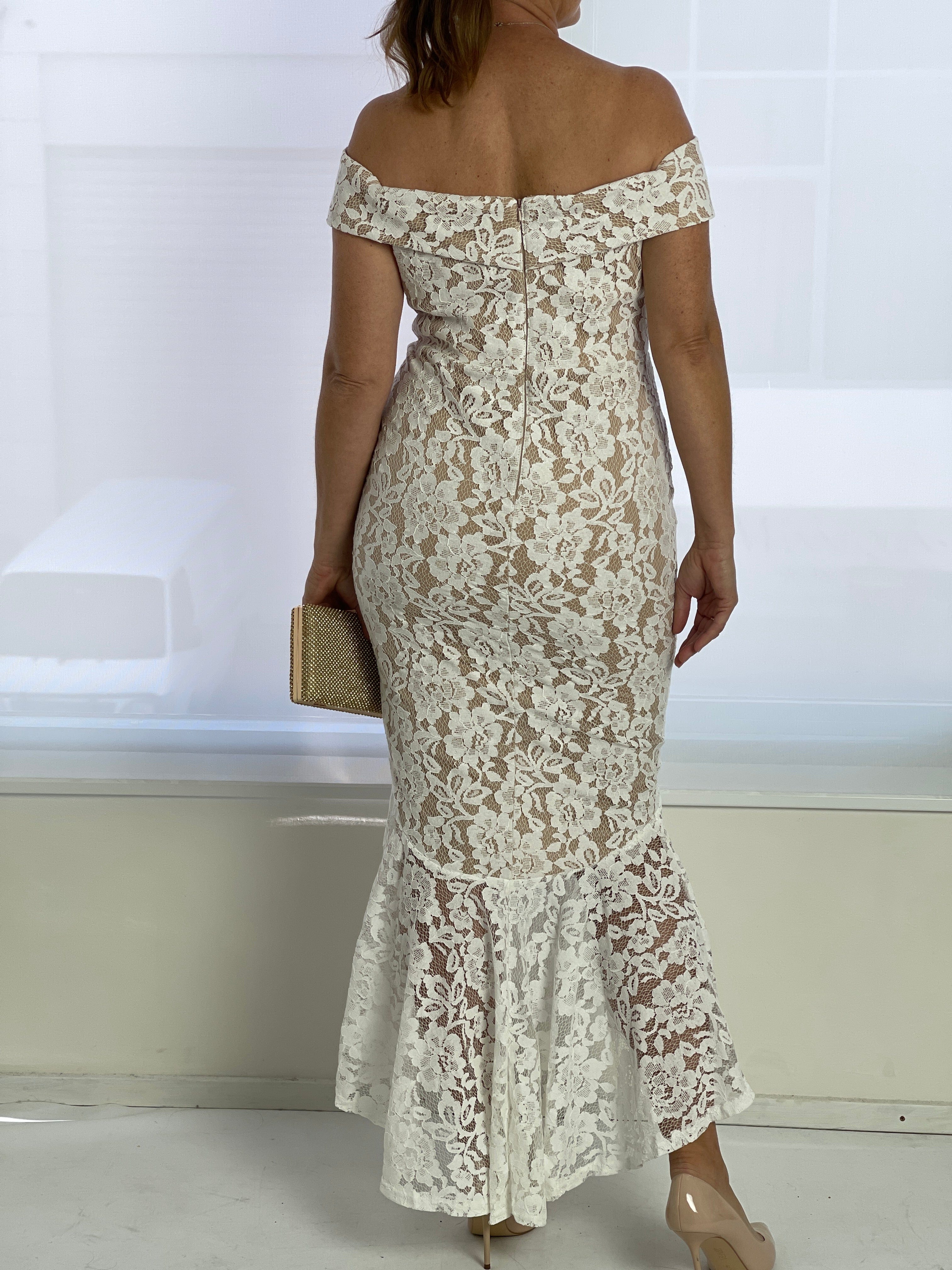 Toranto Ivory Evening Gown