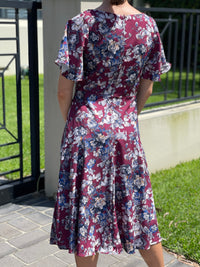 Miss Anne DRESSES Torrens Wine Floral Dress
