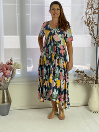 New U Collection DRESSES Petal Tropical Floral Dress