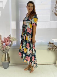 New U Collection DRESSES Petal Tropical Floral Dress