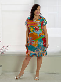 Oia Abstract Reversible Dress