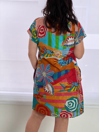Oia Abstract Reversible Dress