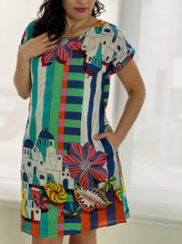 Oia Abstract Reversible Dress