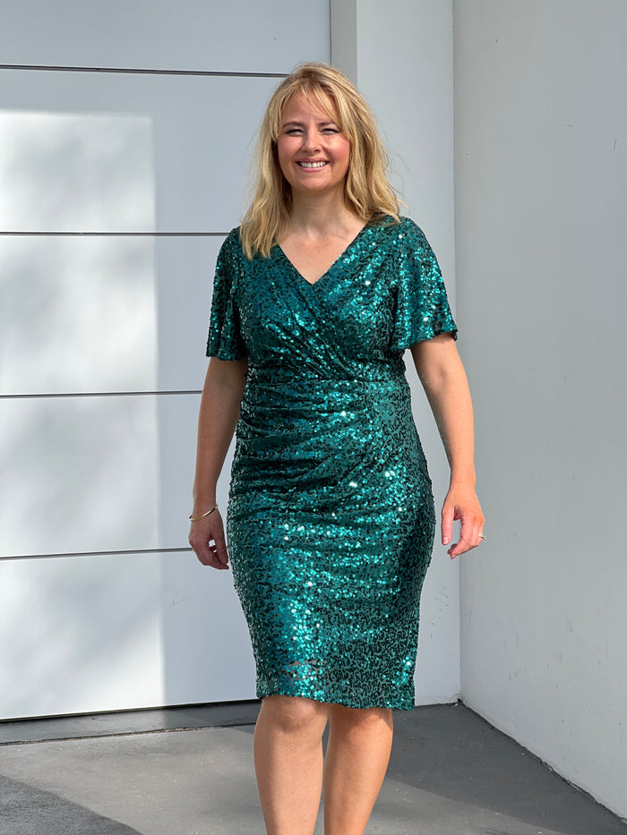 Olympia Emerald Sequin Evening Dress – Dressxox