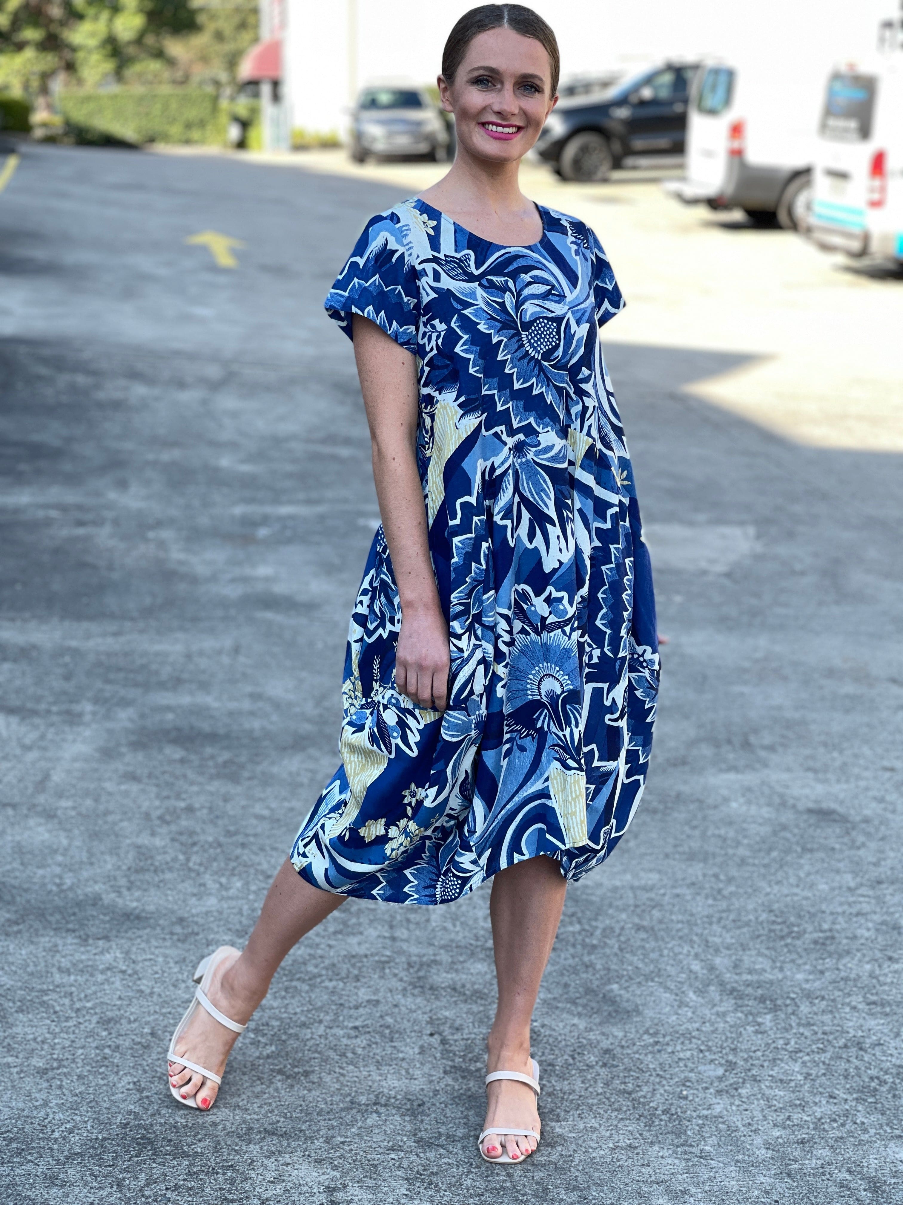 Abstract floral outlet dress