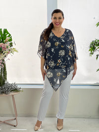 Quill Blossom Evening Top