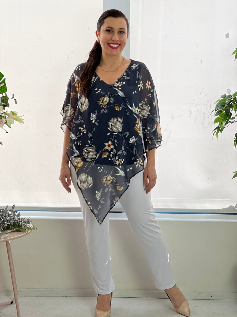 Quill Blossom Evening Top