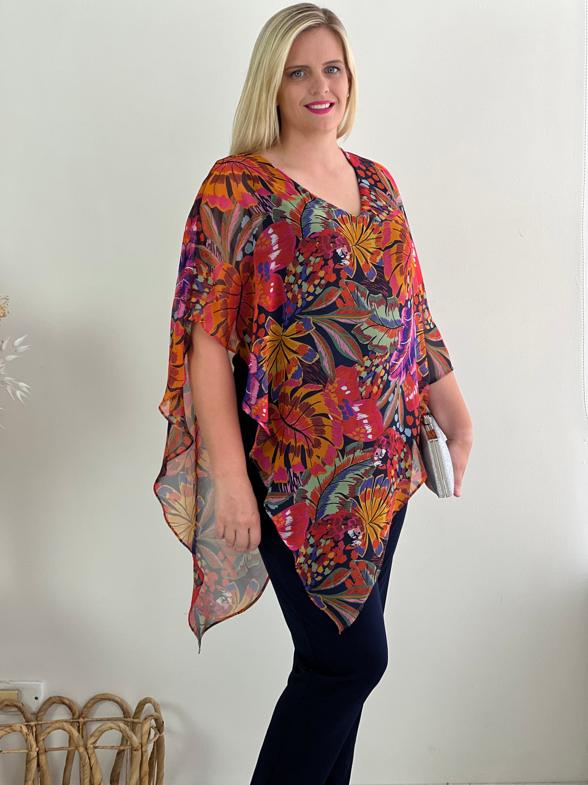Quill Fire Floral Evening Top