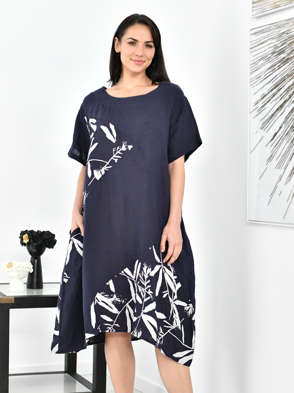 Reese Midnight Linen Dress