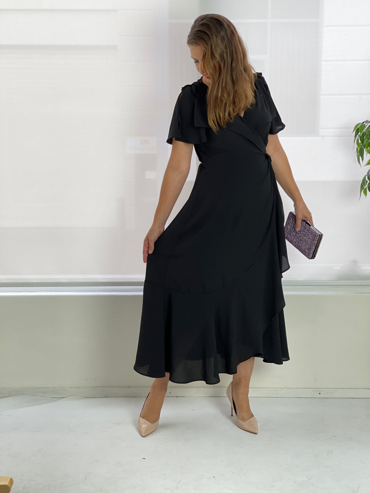 RTM DRESSES Obelle Black Wrap Dress
