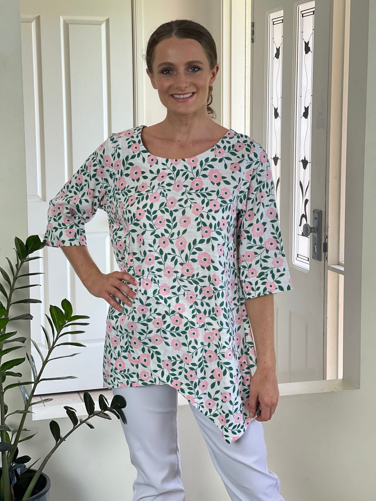 Ruby Rain Separates Karla Garden Linen Top