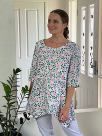 Ruby Rain Separates Karla Garden Linen Top