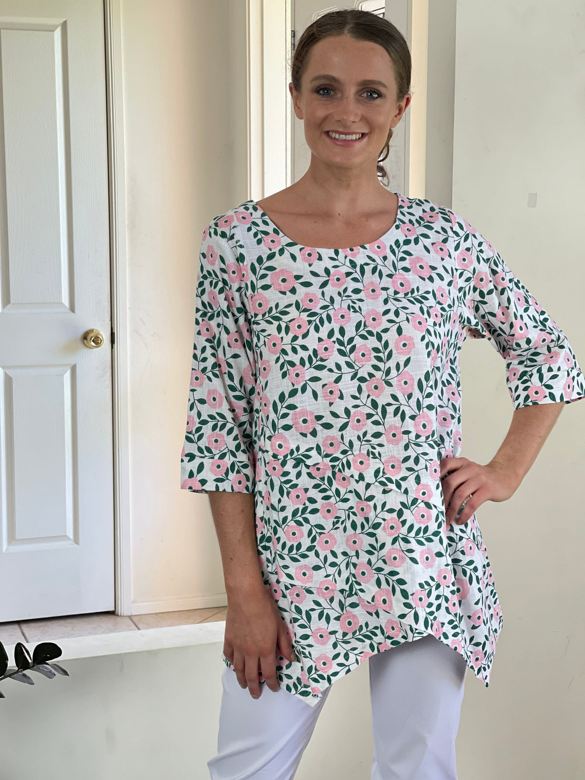 Ruby Rain Separates Karla Garden Linen Top