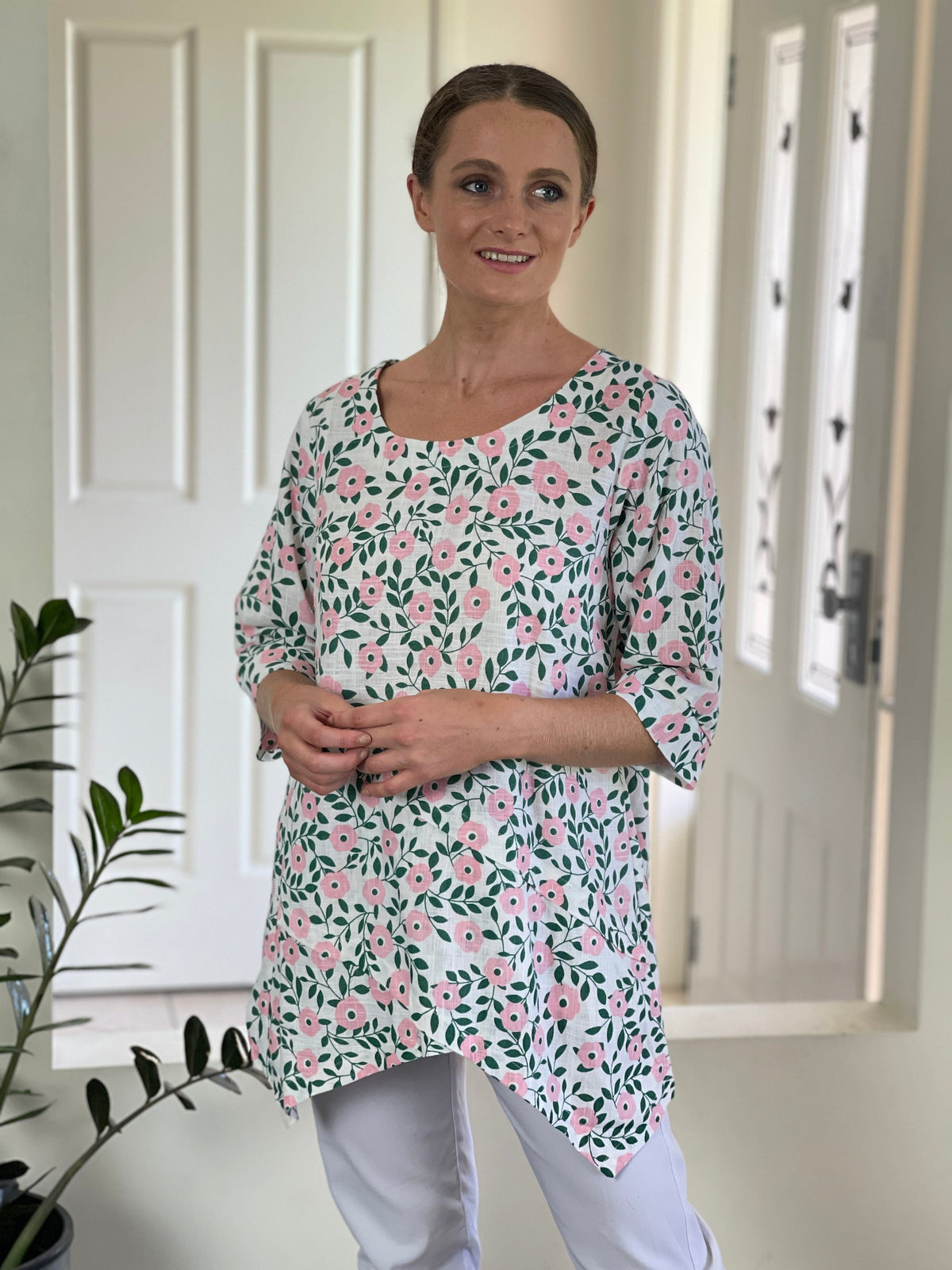 Ruby Rain Separates Karla Garden Linen Top