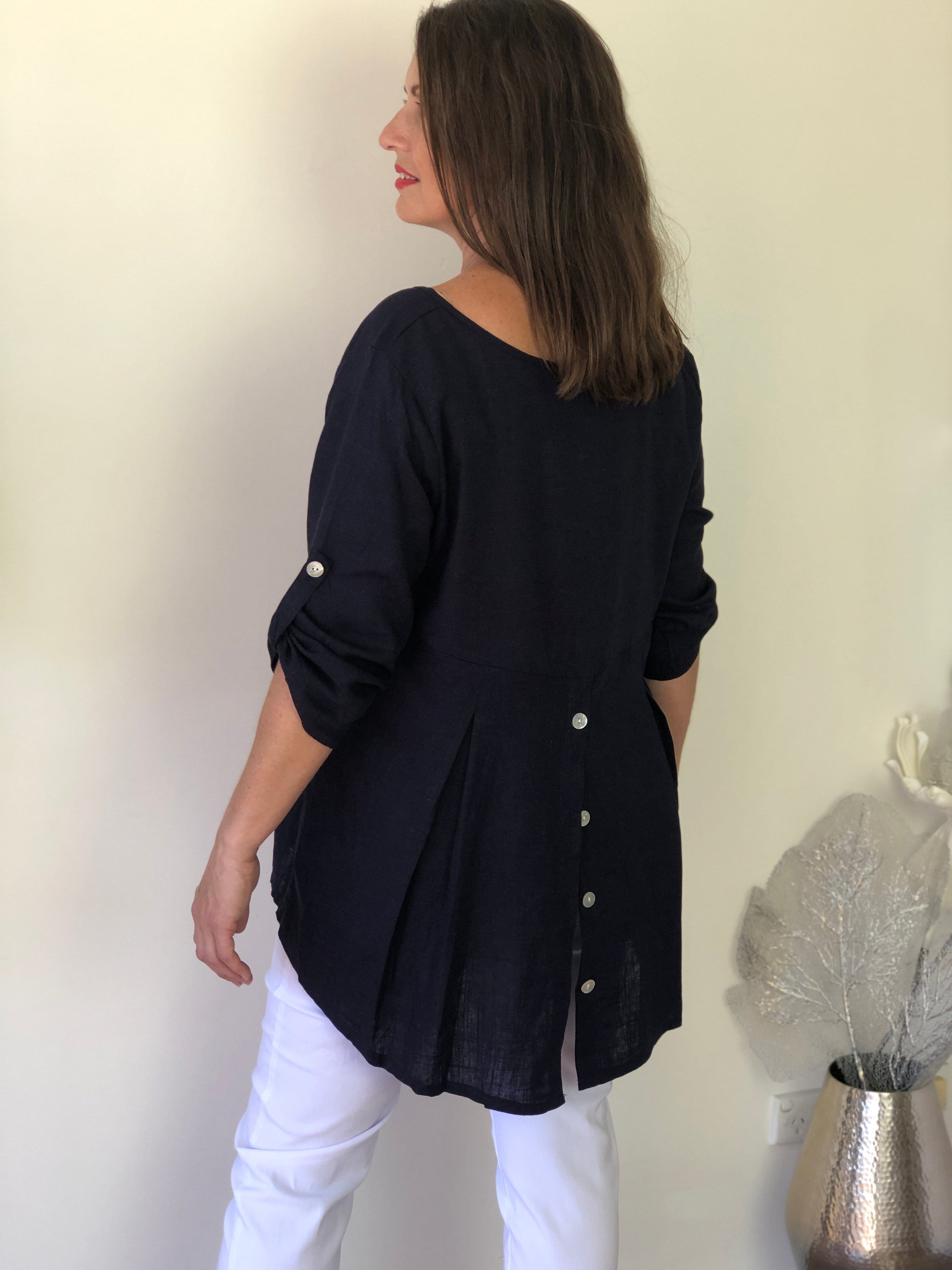 ruby rain linen top