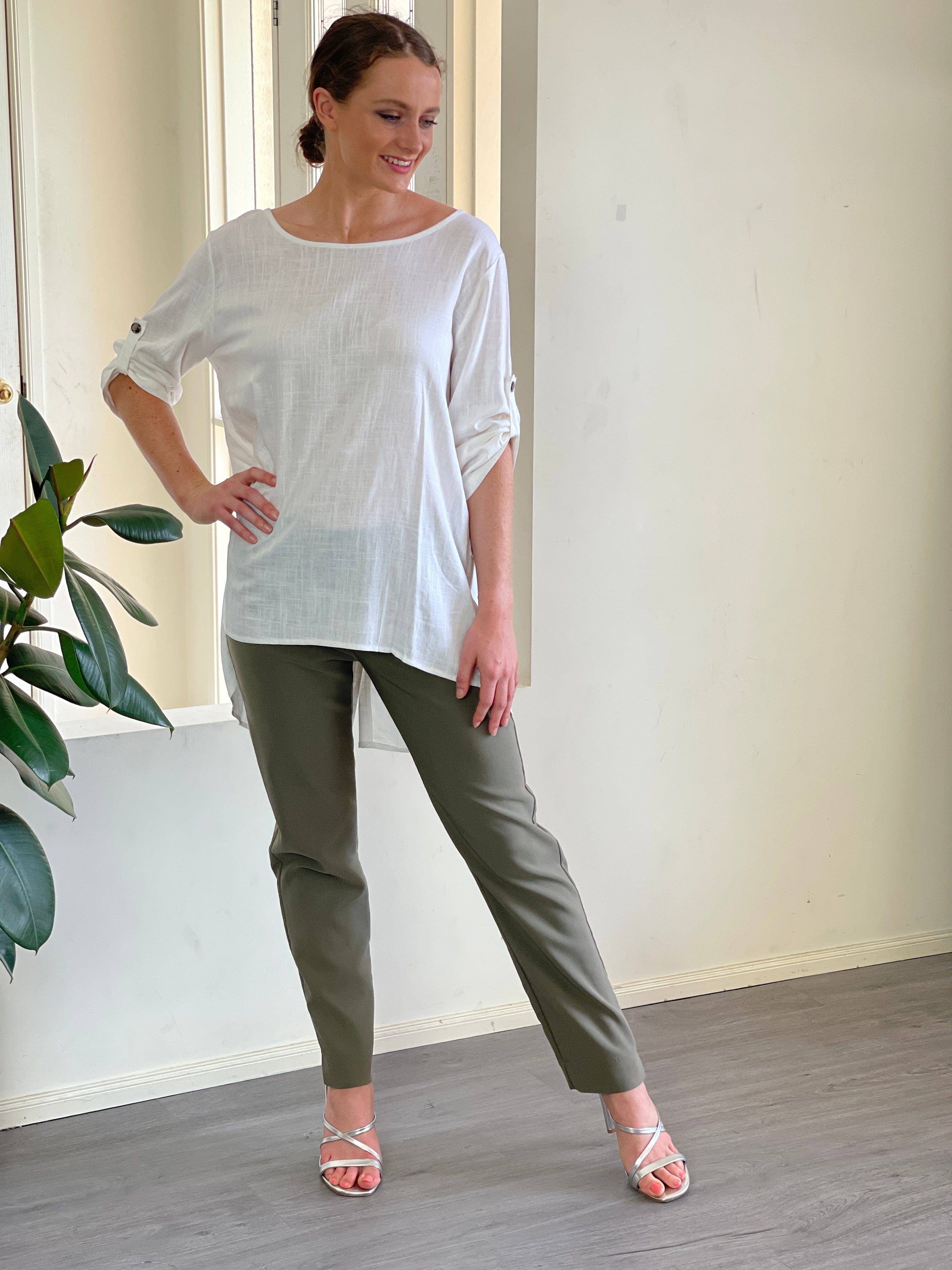 ruby rain linen top