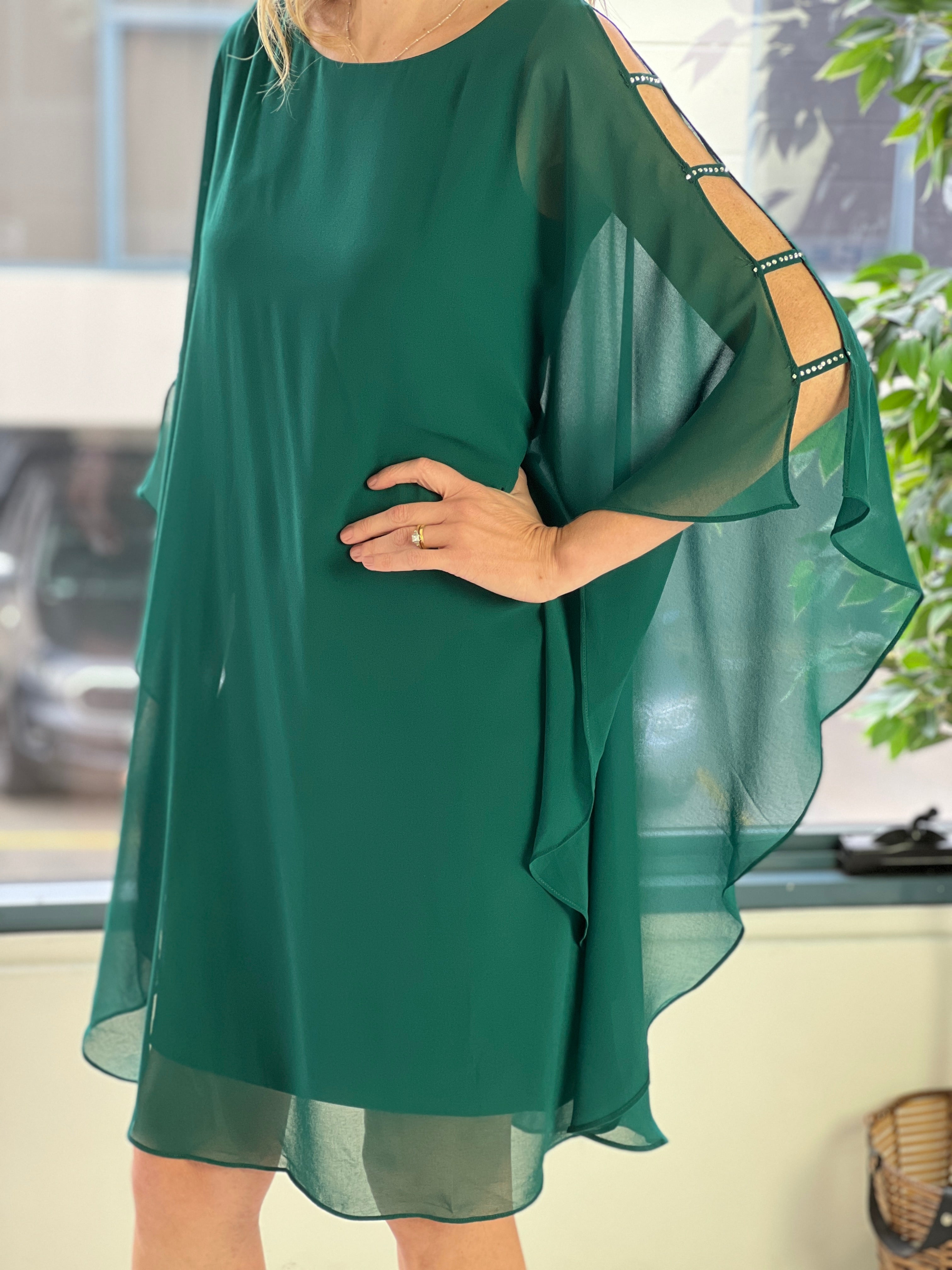 Una Emerald Evening Dress Dressxox