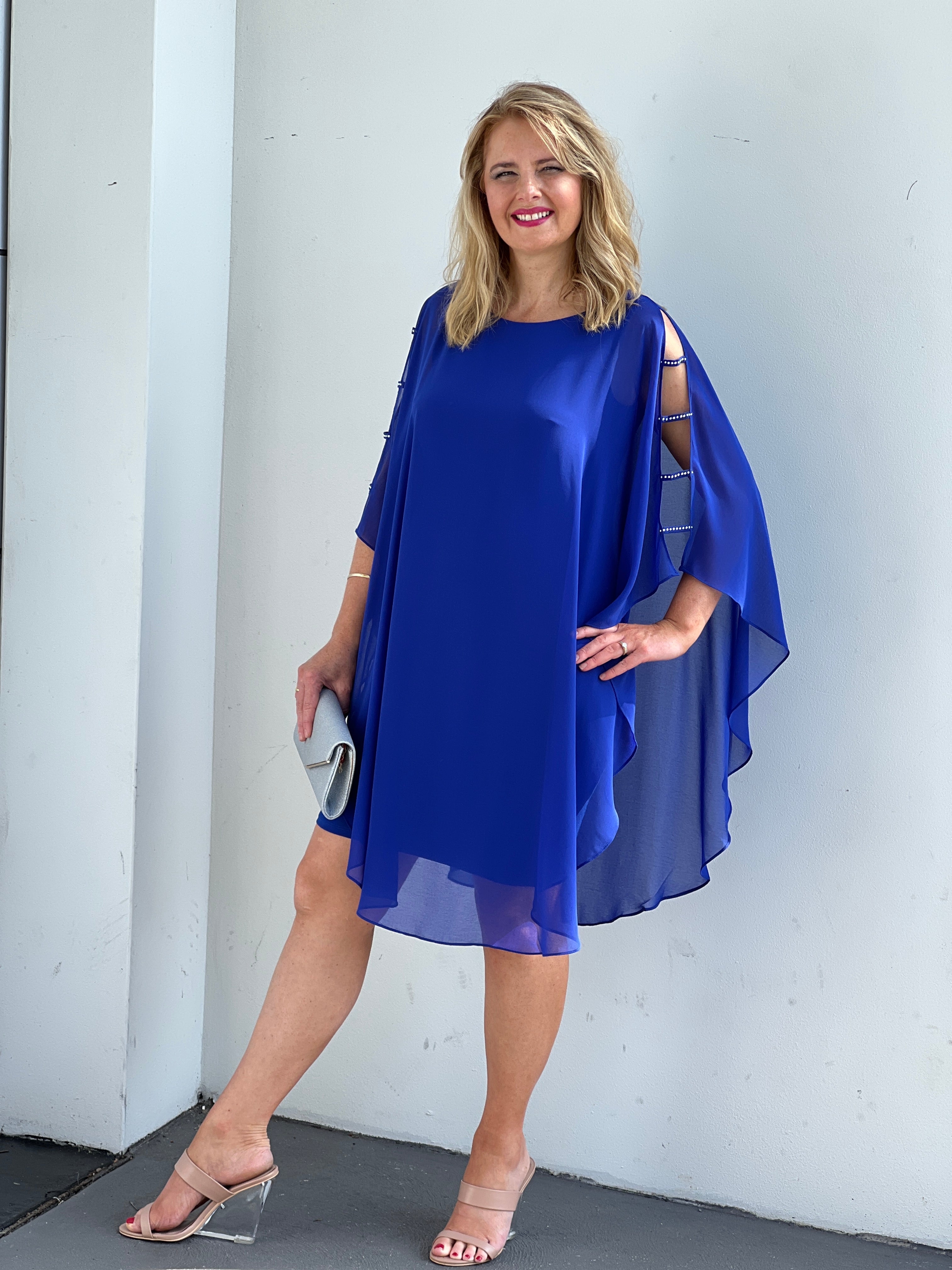 Royal blue dress size on sale 18