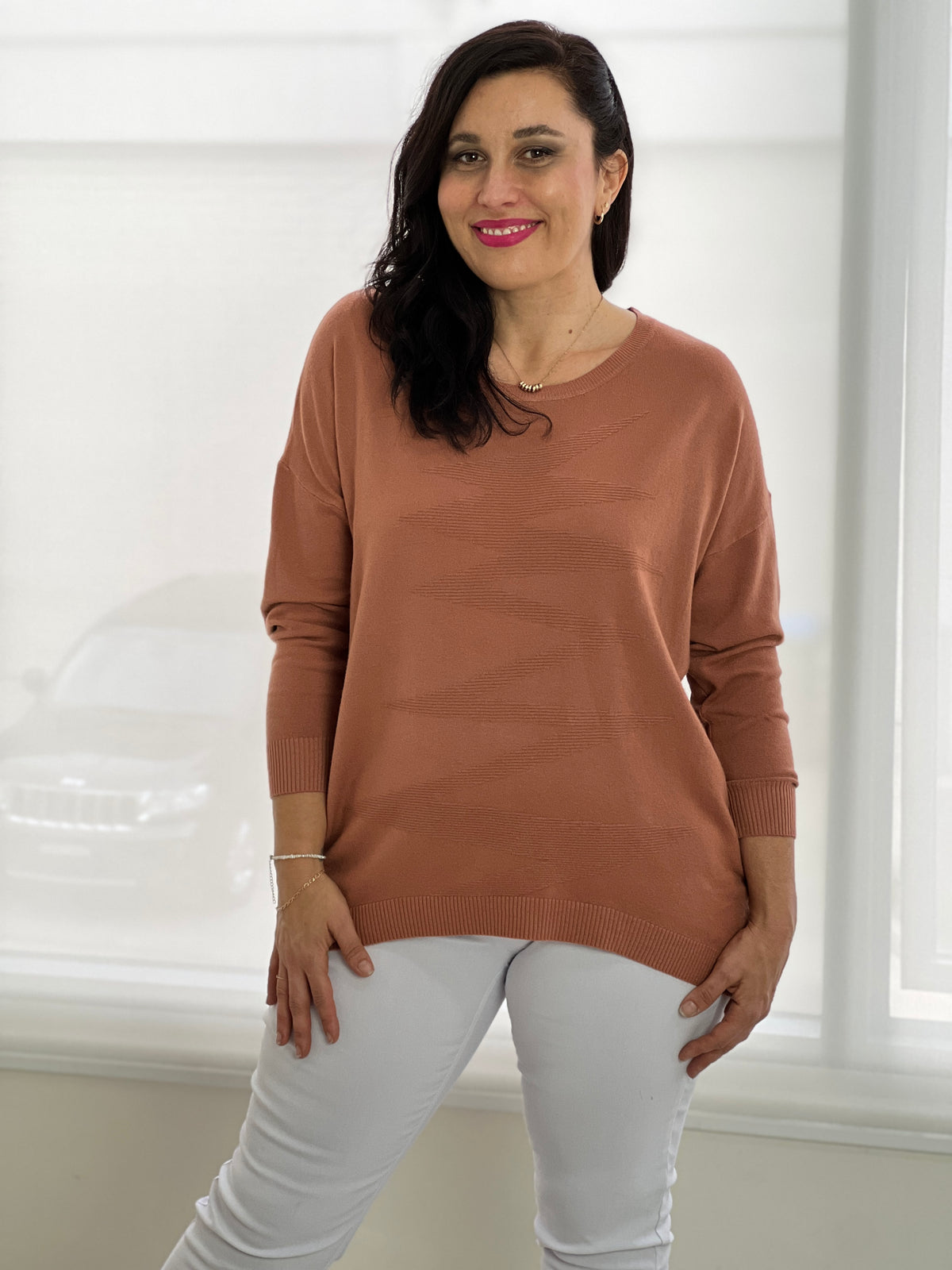 Warren Rust Knit Jumper