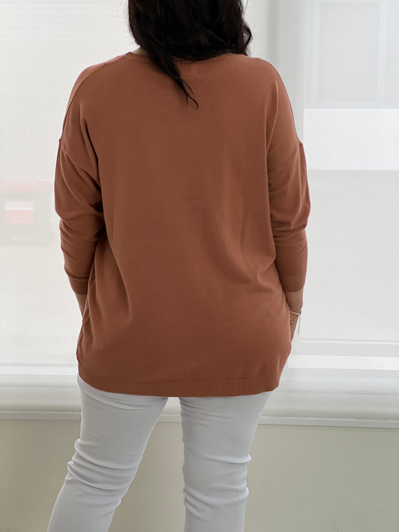 Warren Rust Knit Jumper