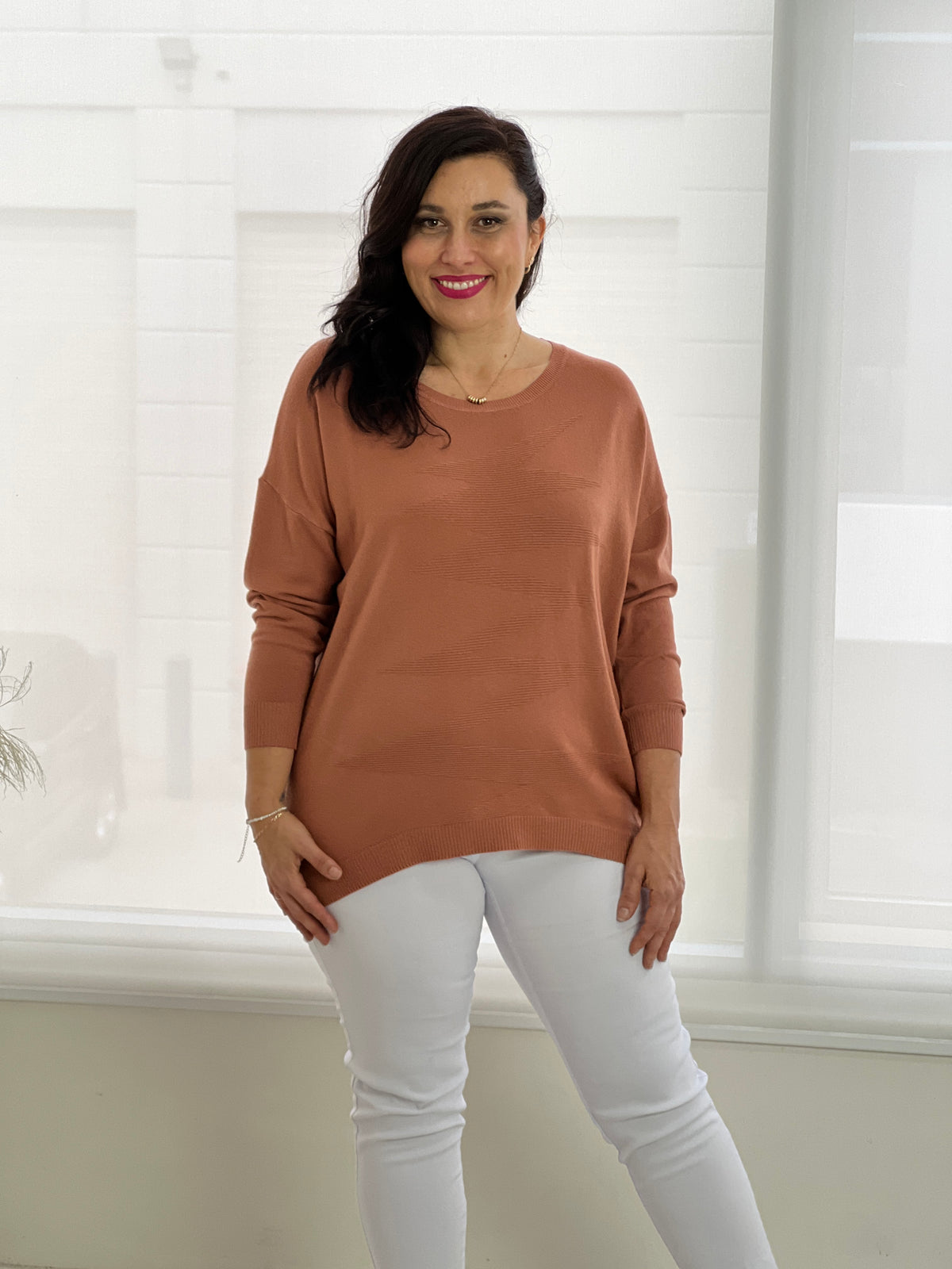 Warren Rust Knit Jumper